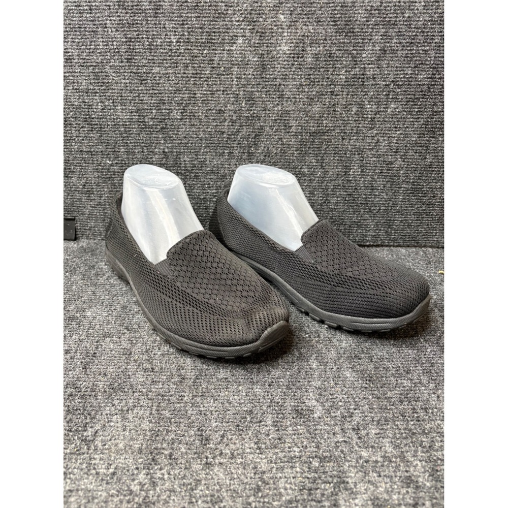 Skechers Kids Black Mesh Slip On Walking Shoes 158380W Wide Fit US 8.5